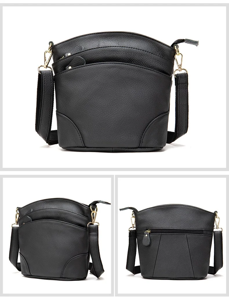 Genuine Leather Women Messenger Bags Cow Leather Crossbody Shoulder Bag Small Female Handbags Capacity Phone Bag for Girls