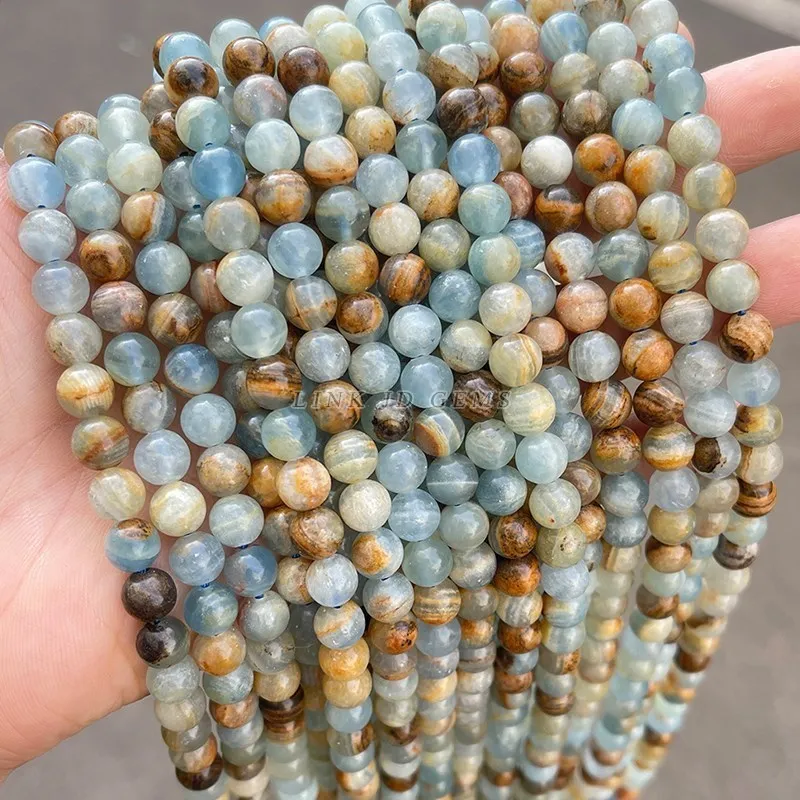 Natural Blue Argentina Calcite Beads DIY Loose Beads For Jewelry Making Bracelet Necklace Accessory Strand 15 " Wholesale