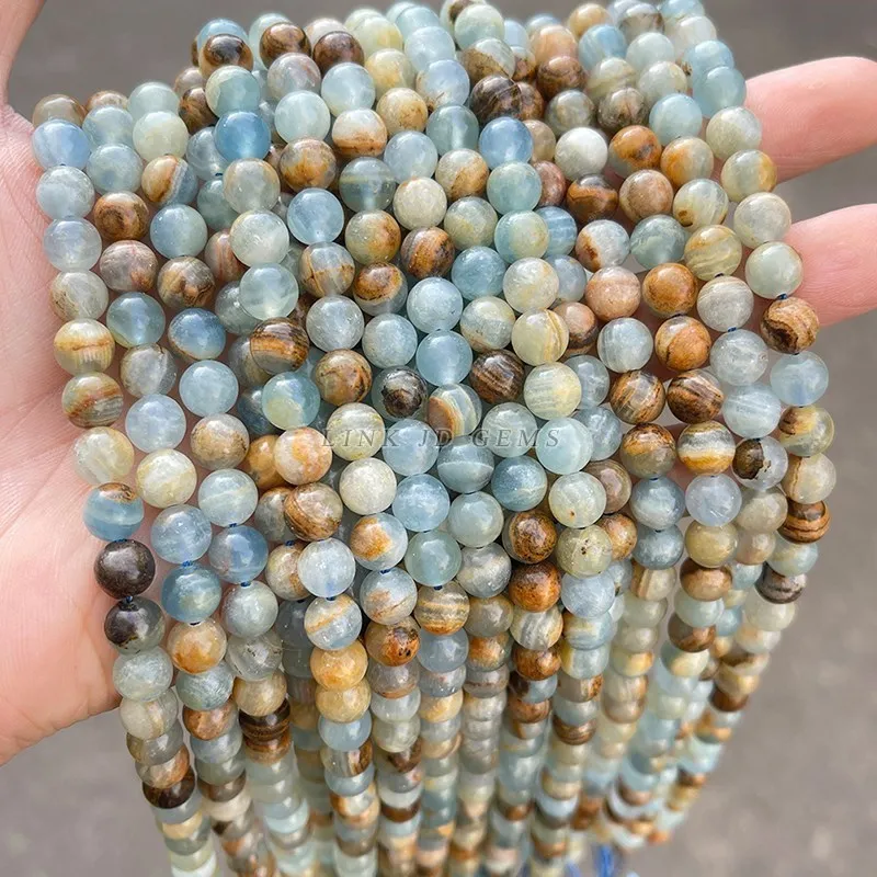 Natural Blue Argentina Calcite Beads DIY Loose Beads For Jewelry Making Bracelet Necklace Accessory Strand 15 " Wholesale