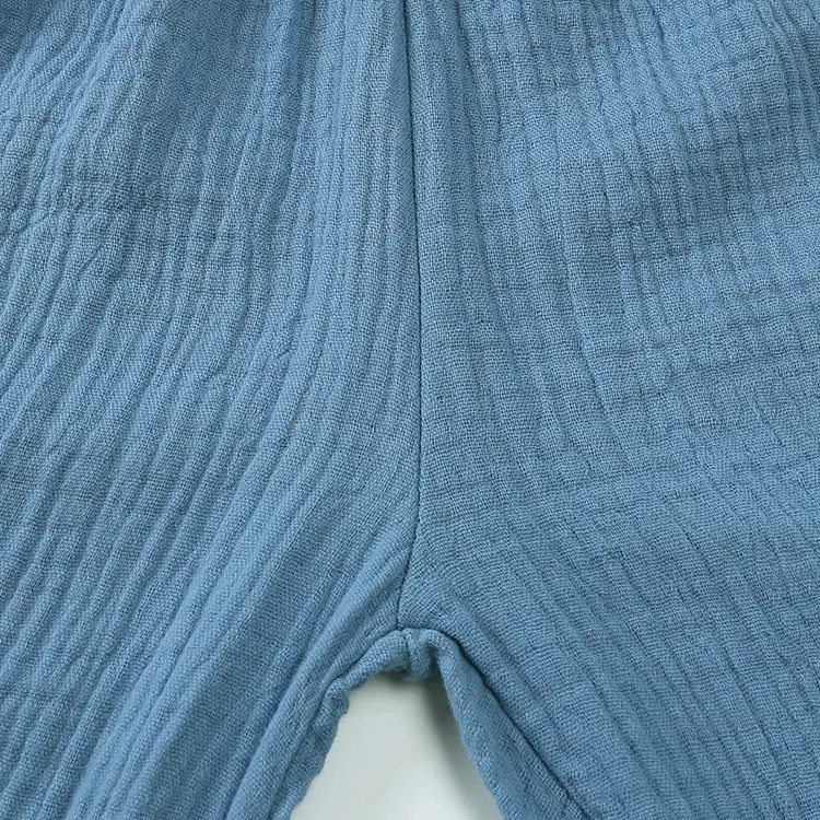 Fashion Solid Color Kids Pants Color Linen Elastic Waist Kids Boys Pants Summer Children Clothing GirlsTrousers 2-7 Years