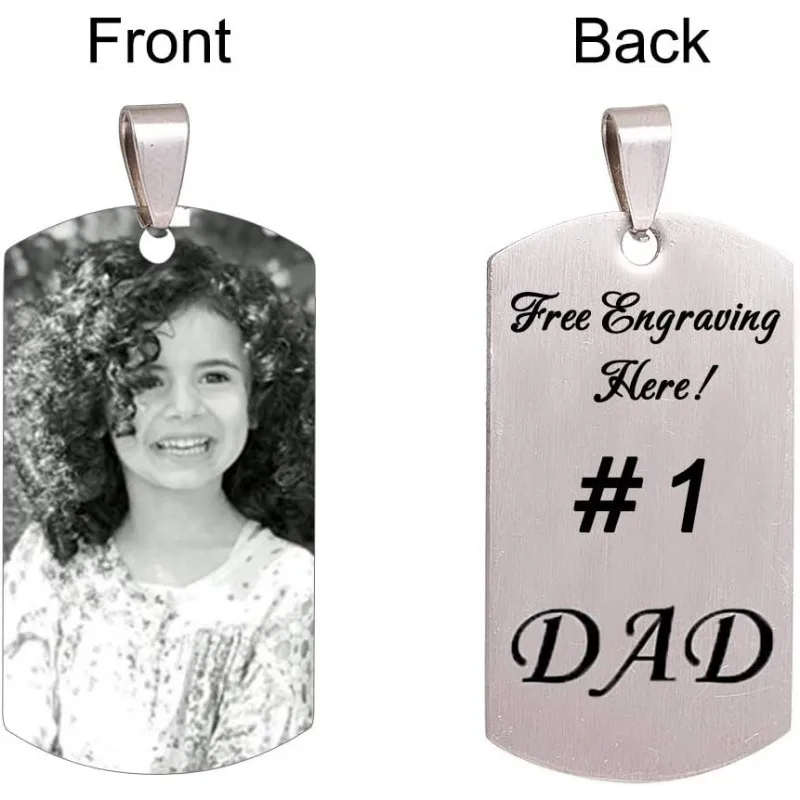 20PCS 1.6x1 Inch Stainless Steel Stamping Blanks Dog Tag Pendants with Snaps for Jewelry Making Pet ID Name Tags Handicrafts