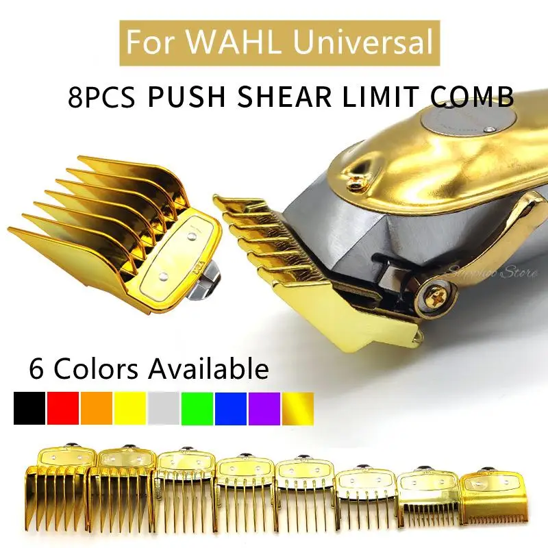 8pcs/set For Wahl Universal Hair Clipper Limit Comb Guide Trimmer Guards Attachment 1.5/3/4.5/6/10/13/19/25mm