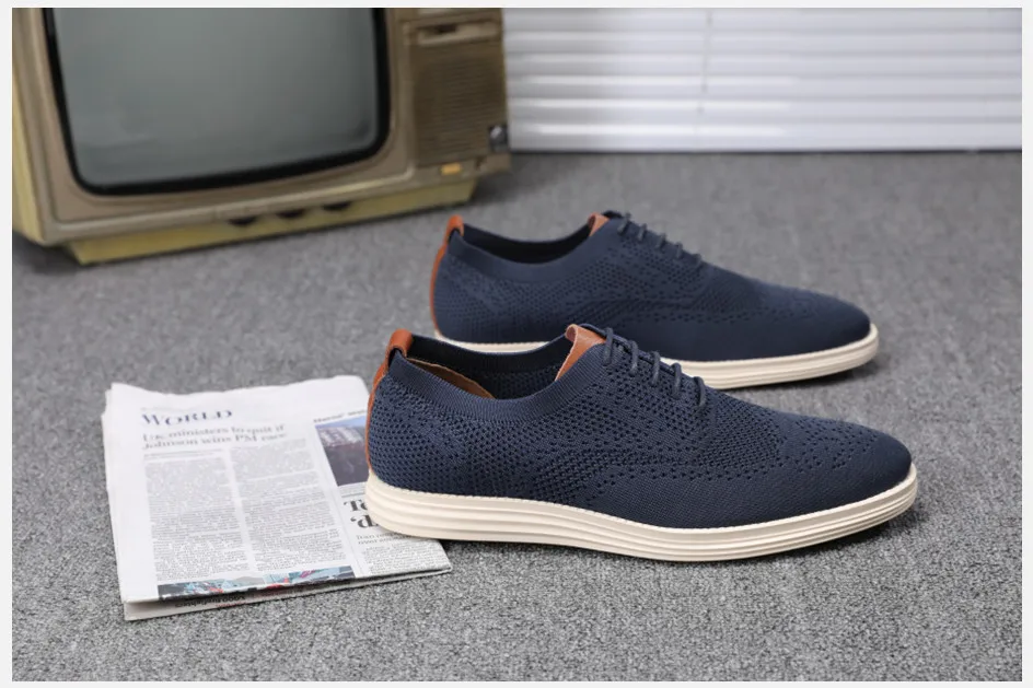 BHKH Male Sneakers Summer Knitted Mesh Casual Shoes Lightweight Casual Shoes Breathable Walking Footwear Shoes For Men