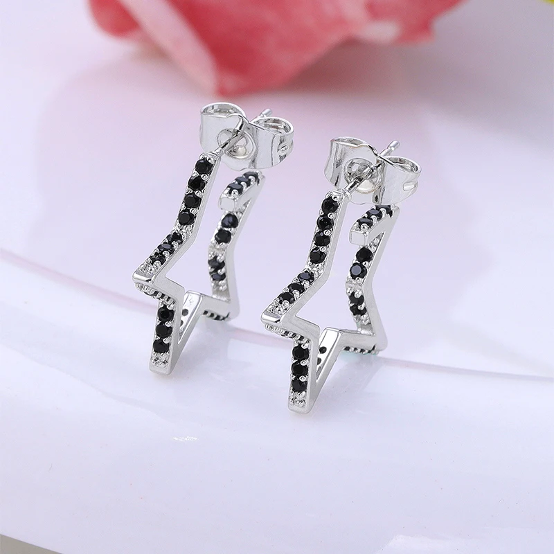 CRMYA Color Cubic Zirconia Hoop Earrings For Women Fashion Gold-color Piercing Women's Earrings Set 2023 Jewelry Wholesale