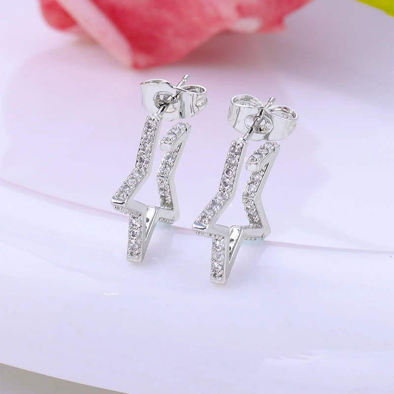 CRMYA Color Cubic Zirconia Hoop Earrings For Women Fashion Gold-color Piercing Women's Earrings Set 2023 Jewelry Wholesale
