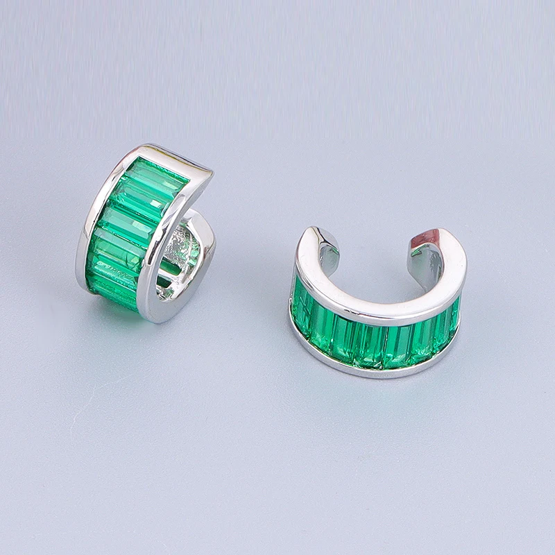 CRMYA Color Cubic Zirconia Hoop Earrings For Women Fashion Gold-color Piercing Women's Earrings Set 2023 Jewelry Wholesale