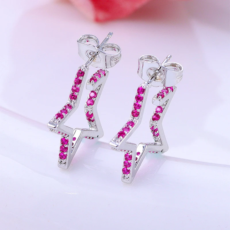 CRMYA Color Cubic Zirconia Hoop Earrings For Women Fashion Gold-color Piercing Women's Earrings Set 2023 Jewelry Wholesale