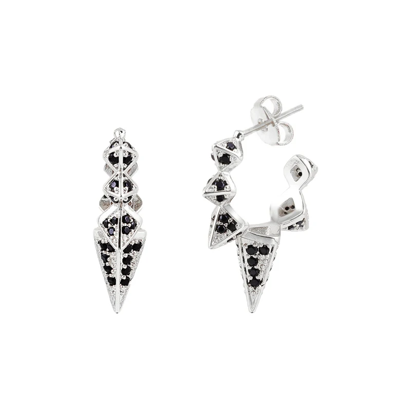 CRMYA Color Cubic Zirconia Hoop Earrings For Women Fashion Gold-color Piercing Women's Earrings Set 2023 Jewelry Wholesale
