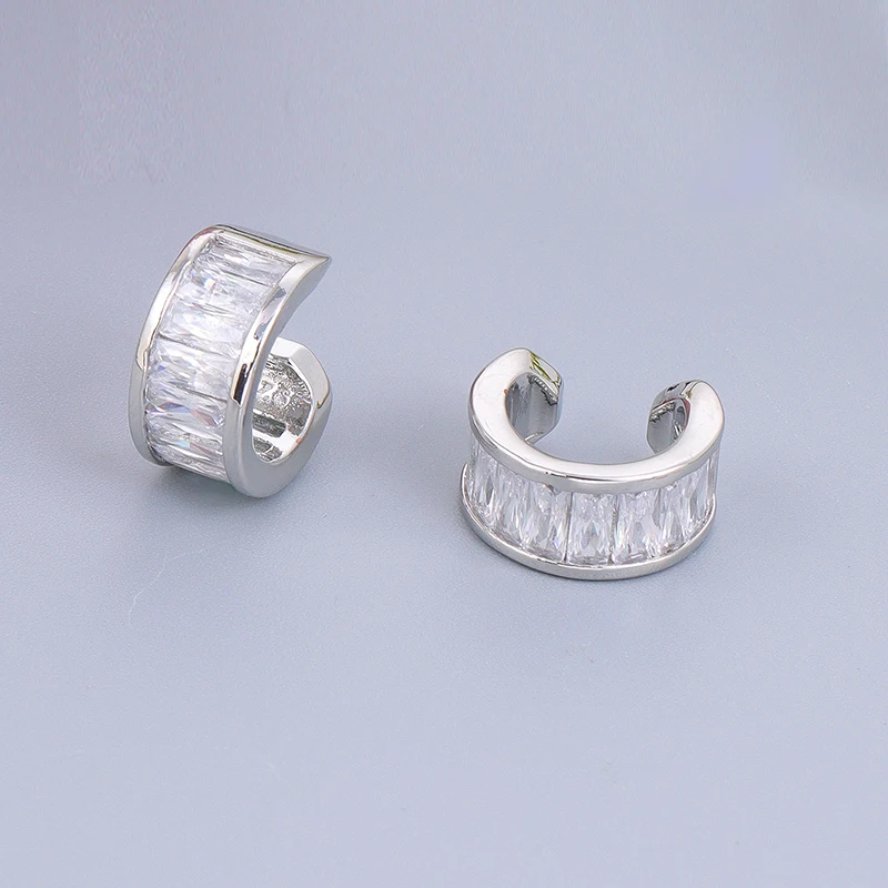 CRMYA Color Cubic Zirconia Hoop Earrings For Women Fashion Gold-color Piercing Women's Earrings Set 2023 Jewelry Wholesale