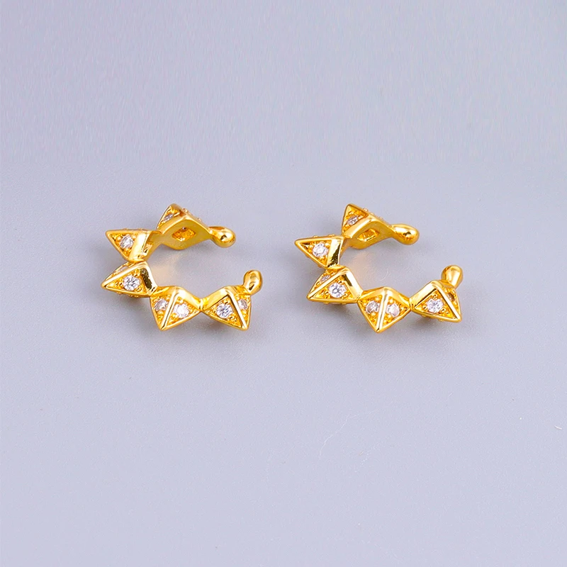 CRMYA Color Cubic Zirconia Hoop Earrings For Women Fashion Gold-color Piercing Women's Earrings Set 2023 Jewelry Wholesale