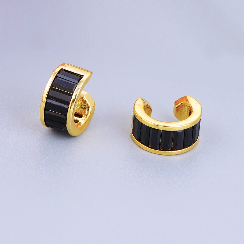 CRMYA Color Cubic Zirconia Hoop Earrings For Women Fashion Gold-color Piercing Women's Earrings Set 2023 Jewelry Wholesale