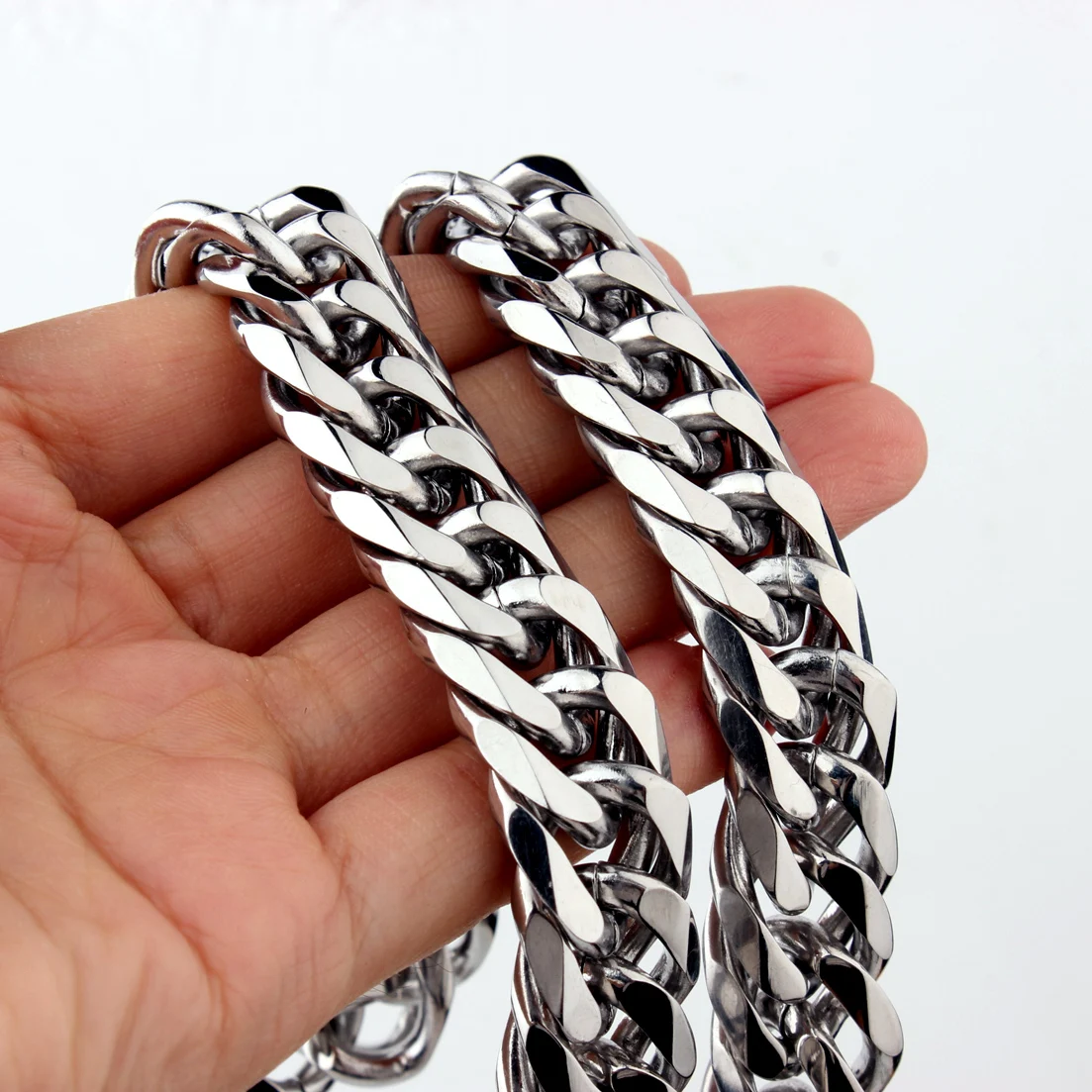 9/11/13/16/19/21MM Heavy Polished Men/Women Stainless Steel Silver/Gold Color Cuban Curb Link Chain Necklace Or Bracelet