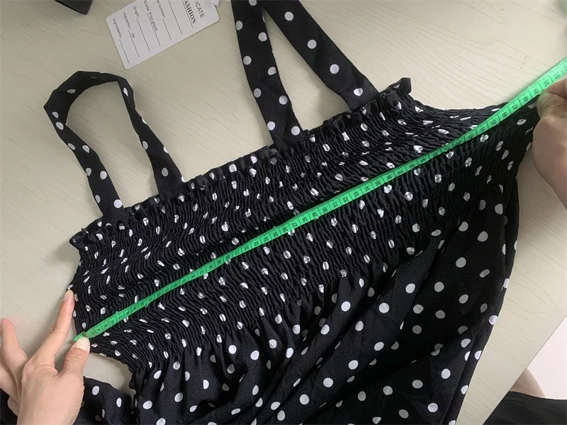 robe femme Summer Polka Dot Womens Dresses Elegant Square Neck Sleeveless Chiffon Long Dress Super Discount vestidos para mujer