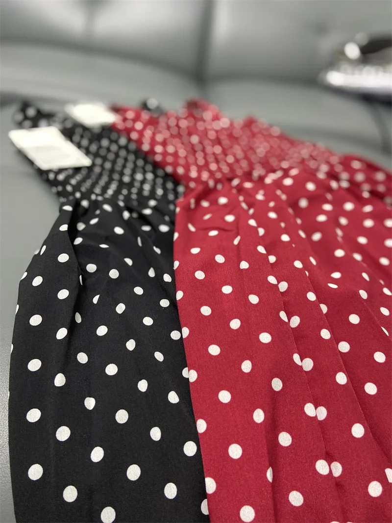 robe femme Summer Polka Dot Womens Dresses Elegant Square Neck Sleeveless Chiffon Long Dress Super Discount vestidos para mujer