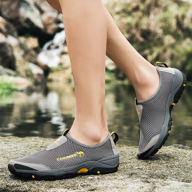 Men Casual Shoes Fashion Summer Shoes Mesh outdoor Breathable Slip-on Flats Men Sneakers Comfortable Water Loafers Zapatillas