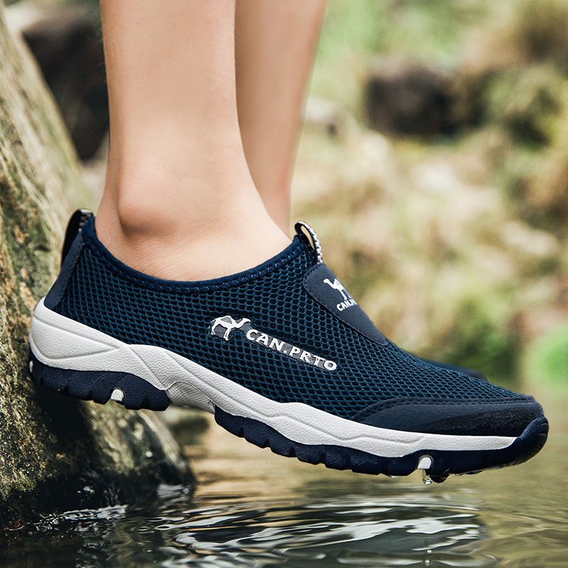 Men Casual Shoes Fashion Summer Shoes Mesh outdoor Breathable Slip-on Flats Men Sneakers Comfortable Water Loafers Zapatillas