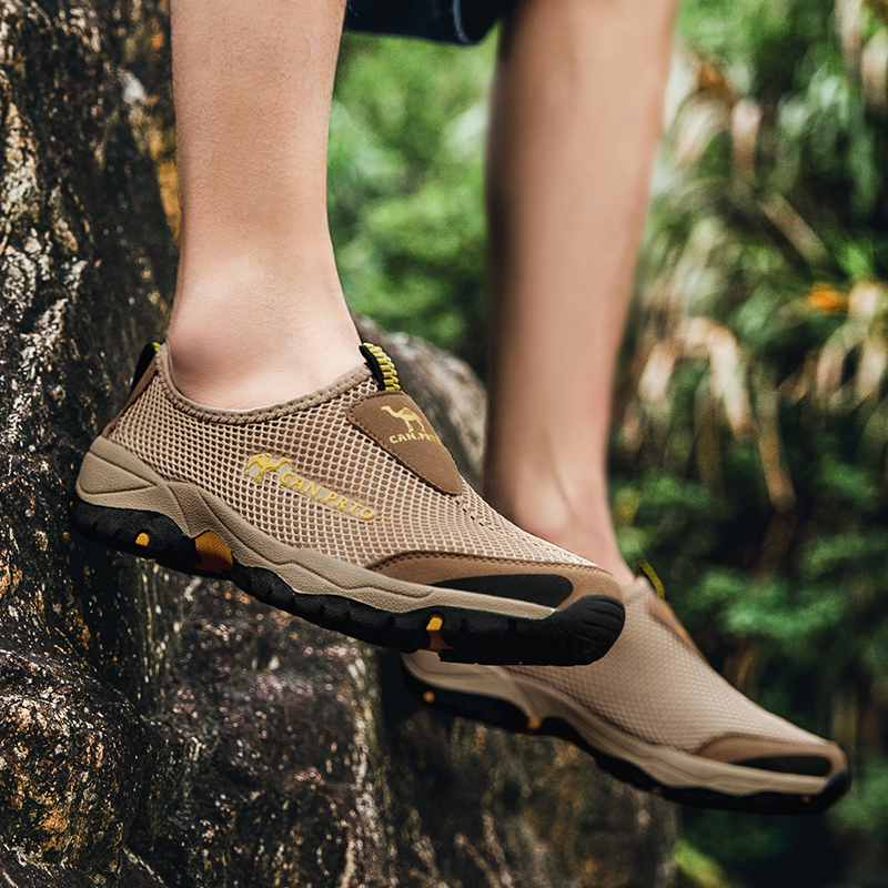 Men Casual Shoes Fashion Summer Shoes Mesh outdoor Breathable Slip-on Flats Men Sneakers Comfortable Water Loafers Zapatillas