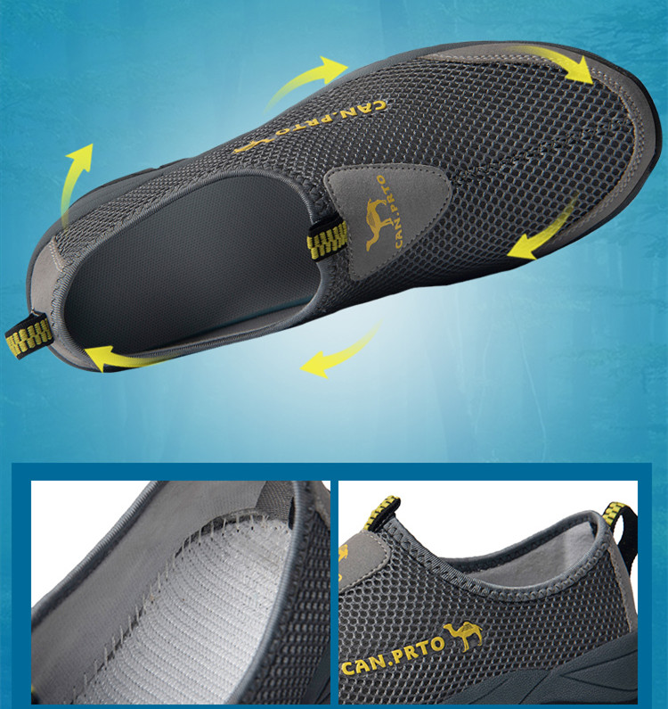 Men Casual Shoes Fashion Summer Shoes Mesh outdoor Breathable Slip-on Flats Men Sneakers Comfortable Water Loafers Zapatillas