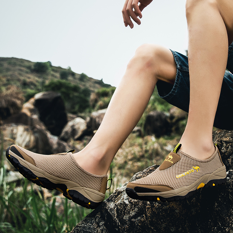 Men Casual Shoes Fashion Summer Shoes Mesh outdoor Breathable Slip-on Flats Men Sneakers Comfortable Water Loafers Zapatillas