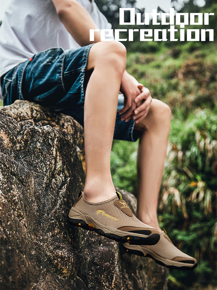 Men Casual Shoes Fashion Summer Shoes Mesh outdoor Breathable Slip-on Flats Men Sneakers Comfortable Water Loafers Zapatillas