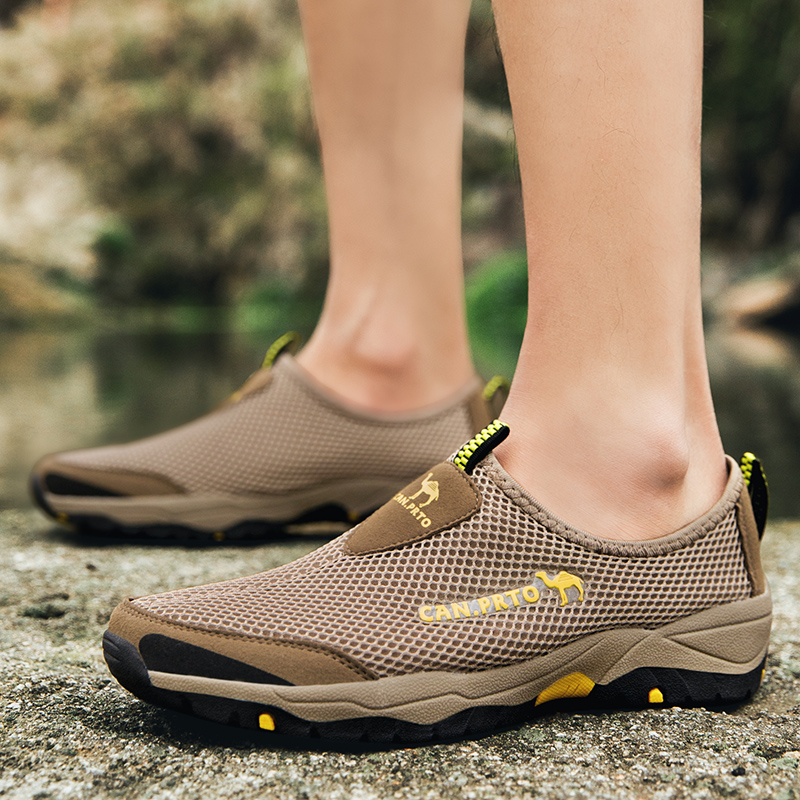 Men Casual Shoes Fashion Summer Shoes Mesh outdoor Breathable Slip-on Flats Men Sneakers Comfortable Water Loafers Zapatillas