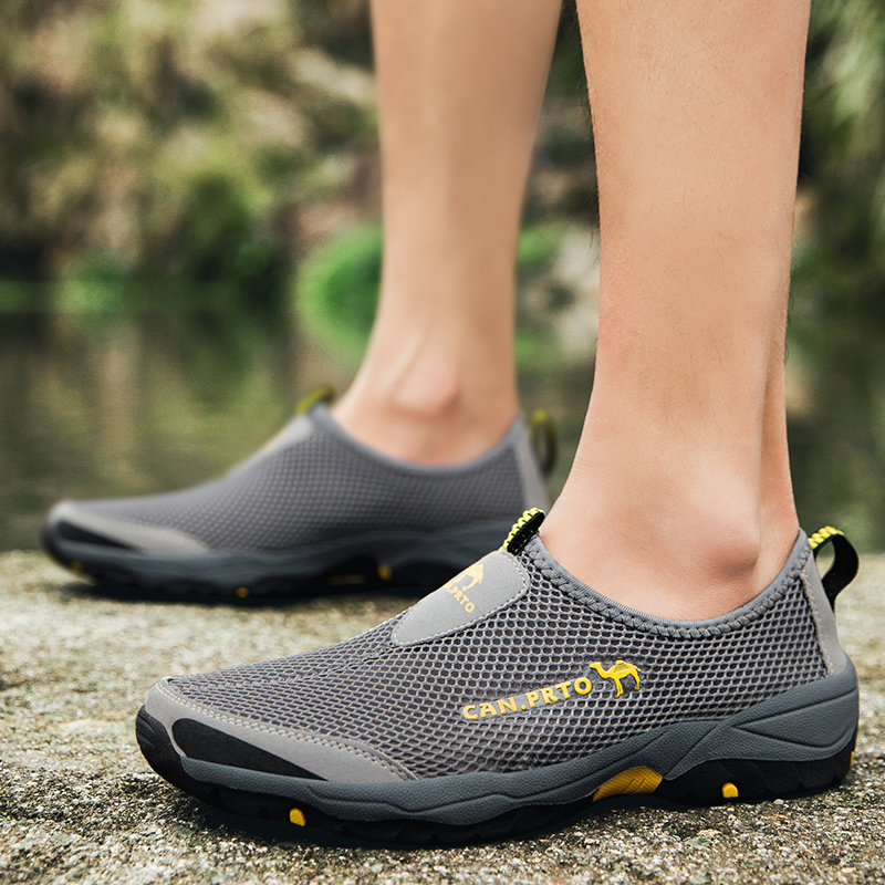 Men Casual Shoes Fashion Summer Shoes Mesh outdoor Breathable Slip-on Flats Men Sneakers Comfortable Water Loafers Zapatillas