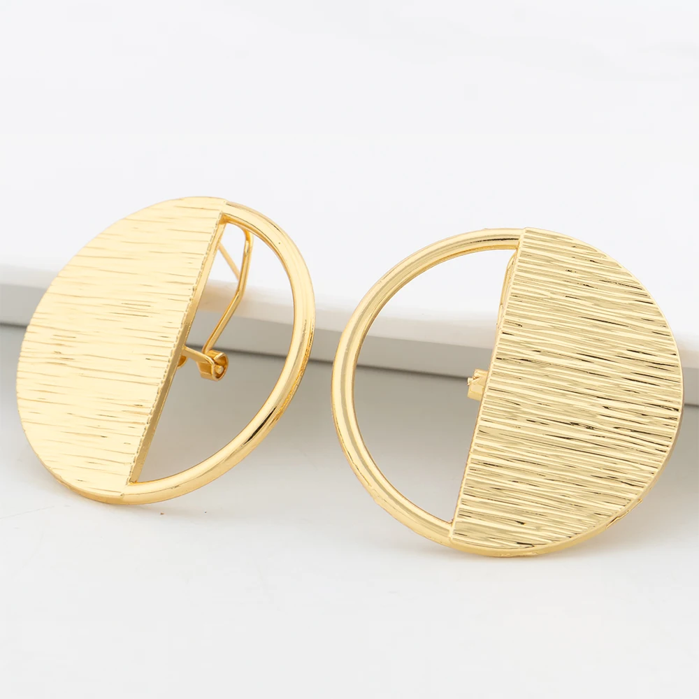 Gold Color Jewelry Set For Women Dubai Round Earrings Adjustable Ring Nigeria Bridal Jewelry Accessories Wedding Bracelet Party