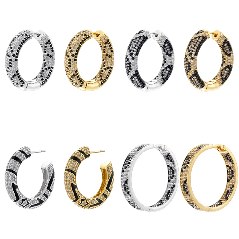 Earrings/Studs with Zirconia and Snake Motifs Atmospheric and Glamorous Earrings for Women: VE1321-VE1324