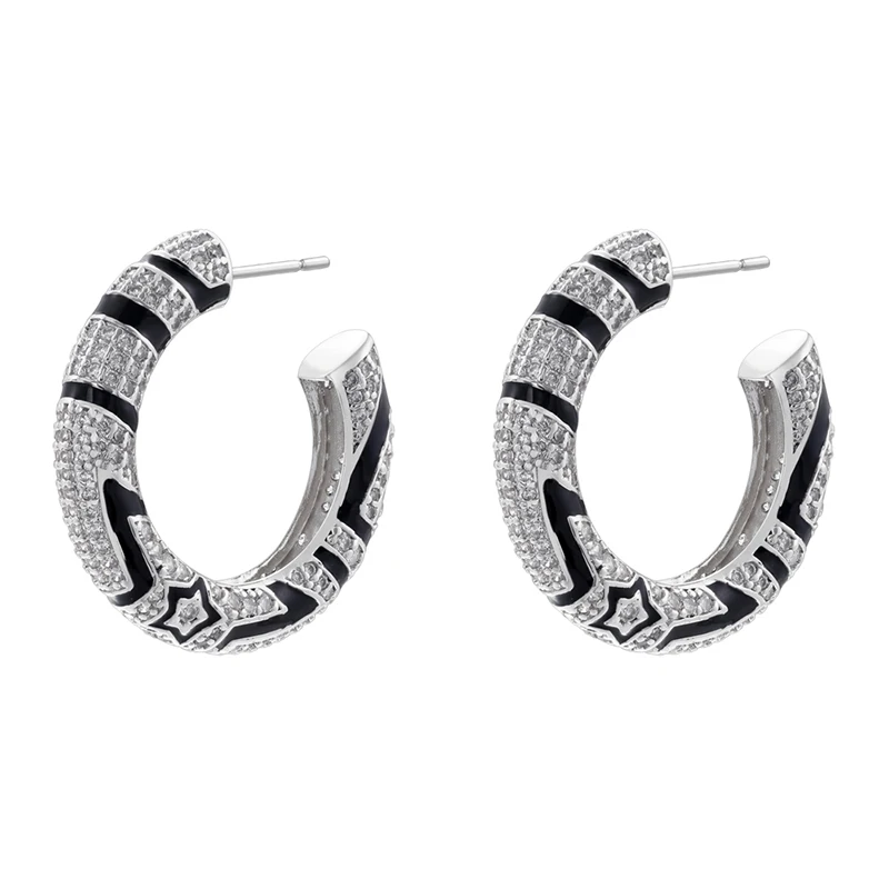 Earrings/Studs with Zirconia and Snake Motifs Atmospheric and Glamorous Earrings for Women: VE1321-VE1324