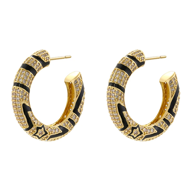 Earrings/Studs with Zirconia and Snake Motifs Atmospheric and Glamorous Earrings for Women: VE1321-VE1324