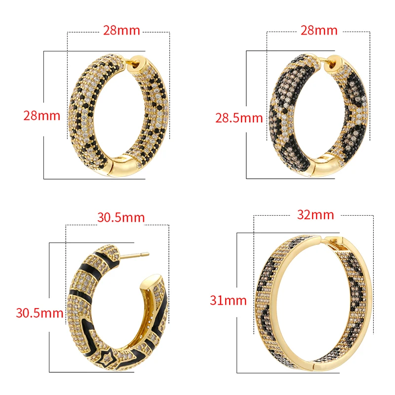 Earrings/Studs with Zirconia and Snake Motifs Atmospheric and Glamorous Earrings for Women: VE1321-VE1324