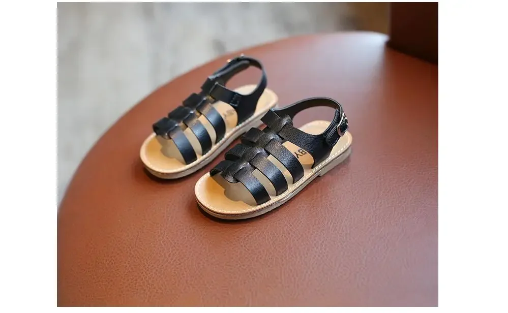 1-6 Years Children Summer Outdoor Beach Shoes Girls Princess Knitted Open Toed Sandals Gold, Silver, Black