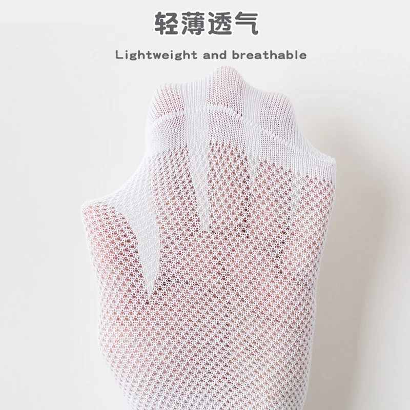 Summer White Mesh Children Cotton Socks Boys Girls Sports Socks Spring Baby Skin-friendly Cotton Socks 5Pairs