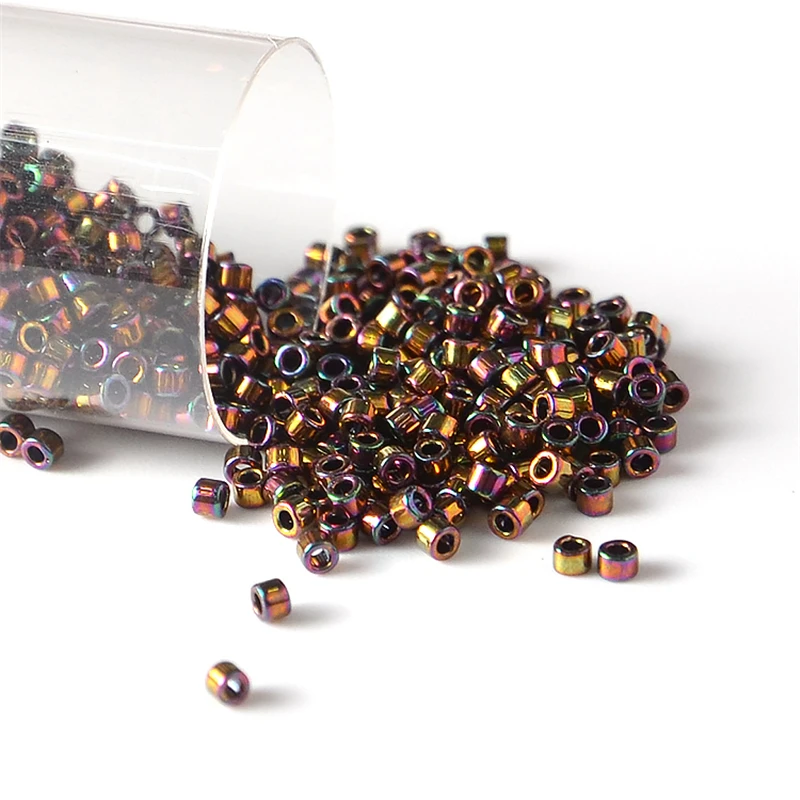 10g/Tube Miyuki Delica Glass Japanes Beads Metalic Seed Beads Round Spacer For DIY Handmade Jewelry Making