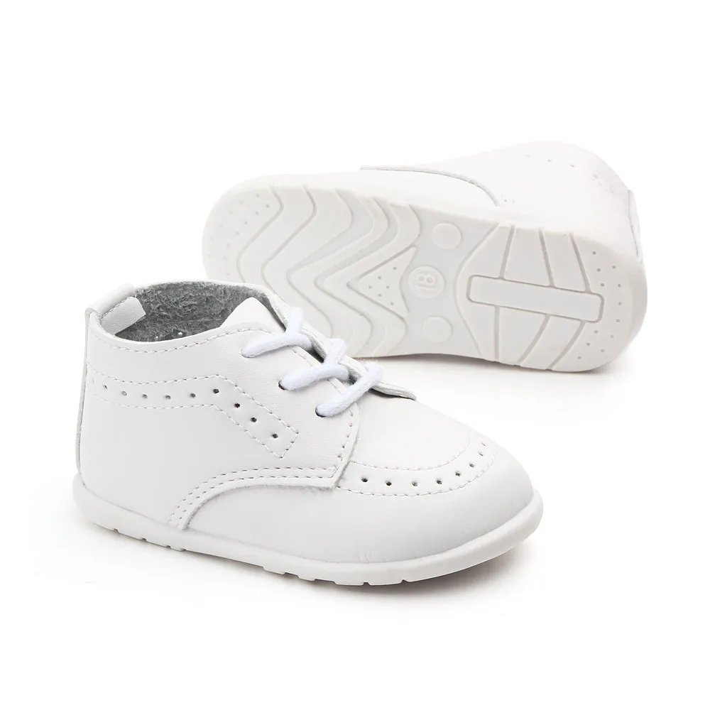 Baby Retro Leather Shoes Boy Girl Shoes Toddler Rubber Sole Anti-slip First Walkers Newborn Infant Moccasins Baby Crib Shoes