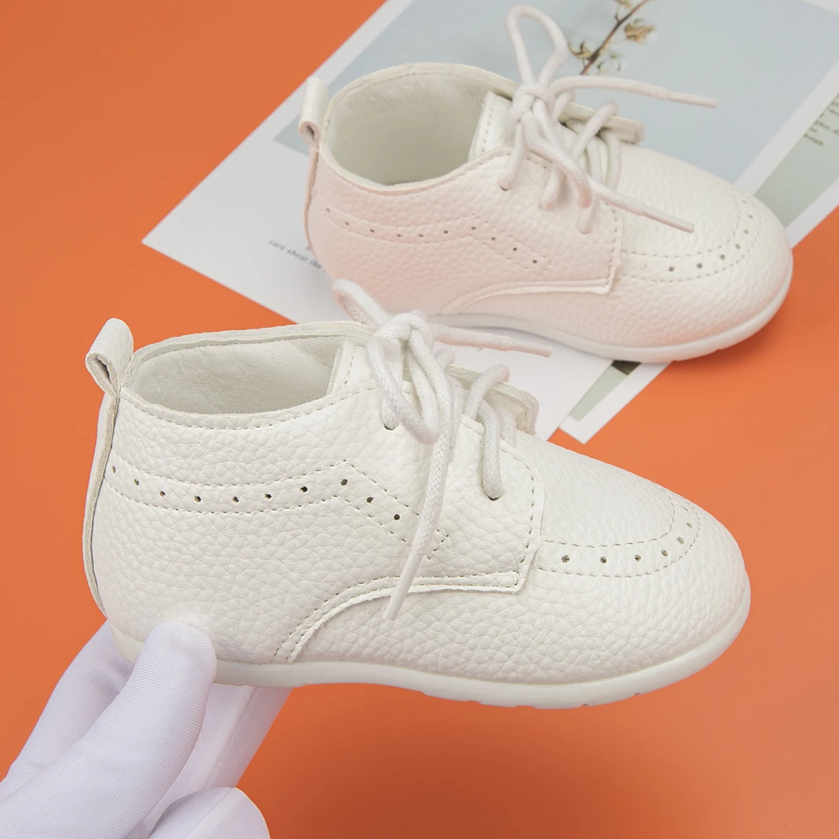 Baby Retro Leather Shoes Boy Girl Shoes Toddler Rubber Sole Anti-slip First Walkers Newborn Infant Moccasins Baby Crib Shoes