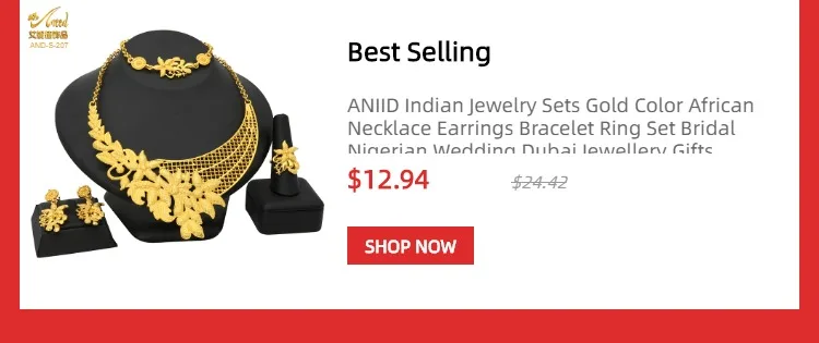 ANIID African Jewelry Set Big Necklace Dubai Ethiopian Gold Color Jewelery Earring Bracelet For Women Bridal Choker Wholesale