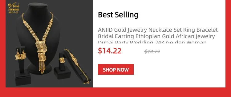 ANIID African Jewelry Set Big Necklace Dubai Ethiopian Gold Color Jewelery Earring Bracelet For Women Bridal Choker Wholesale