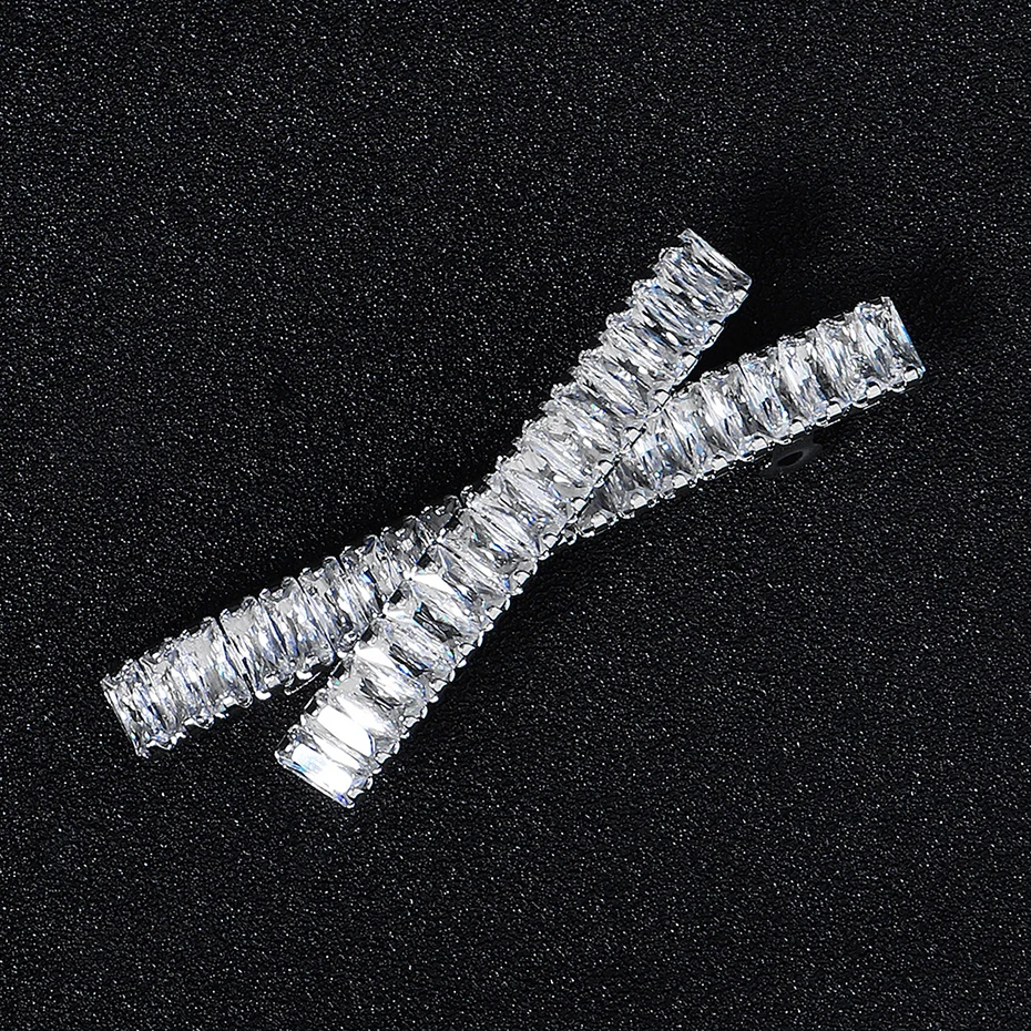 Miallo Fashion Barrette Cubic Zirconia Leaf Hair Clips for Women Accessories Bridal Wedding Hair Jewelry Party  Bride Headpiece