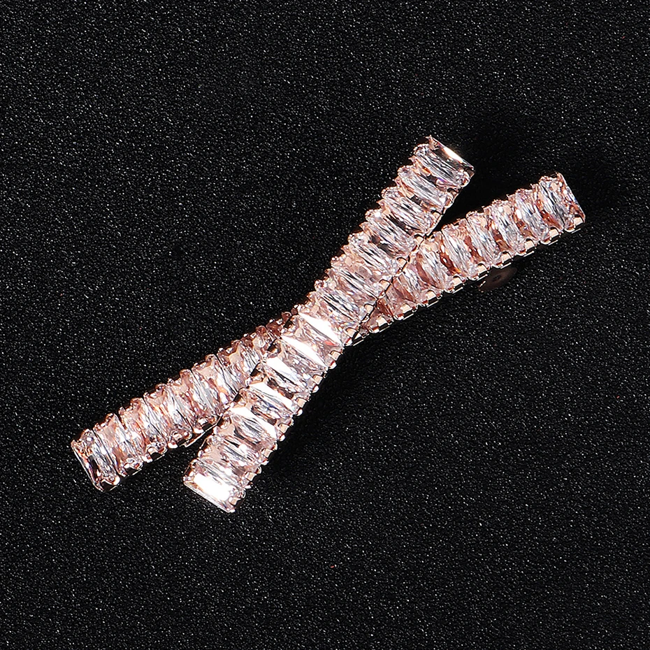 Miallo Fashion Barrette Cubic Zirconia Leaf Hair Clips for Women Accessories Bridal Wedding Hair Jewelry Party  Bride Headpiece
