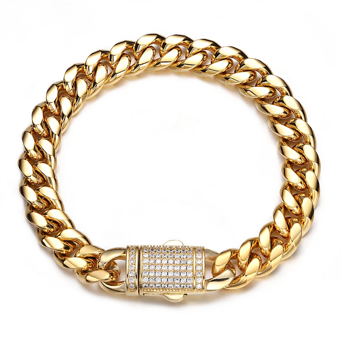 6/8/10/12/14mm New Men Chain Bracelet Stainless Steel Curb Cuban Link Chain Bangle for Male Women Hiphop Wrist Jewelry Gift
