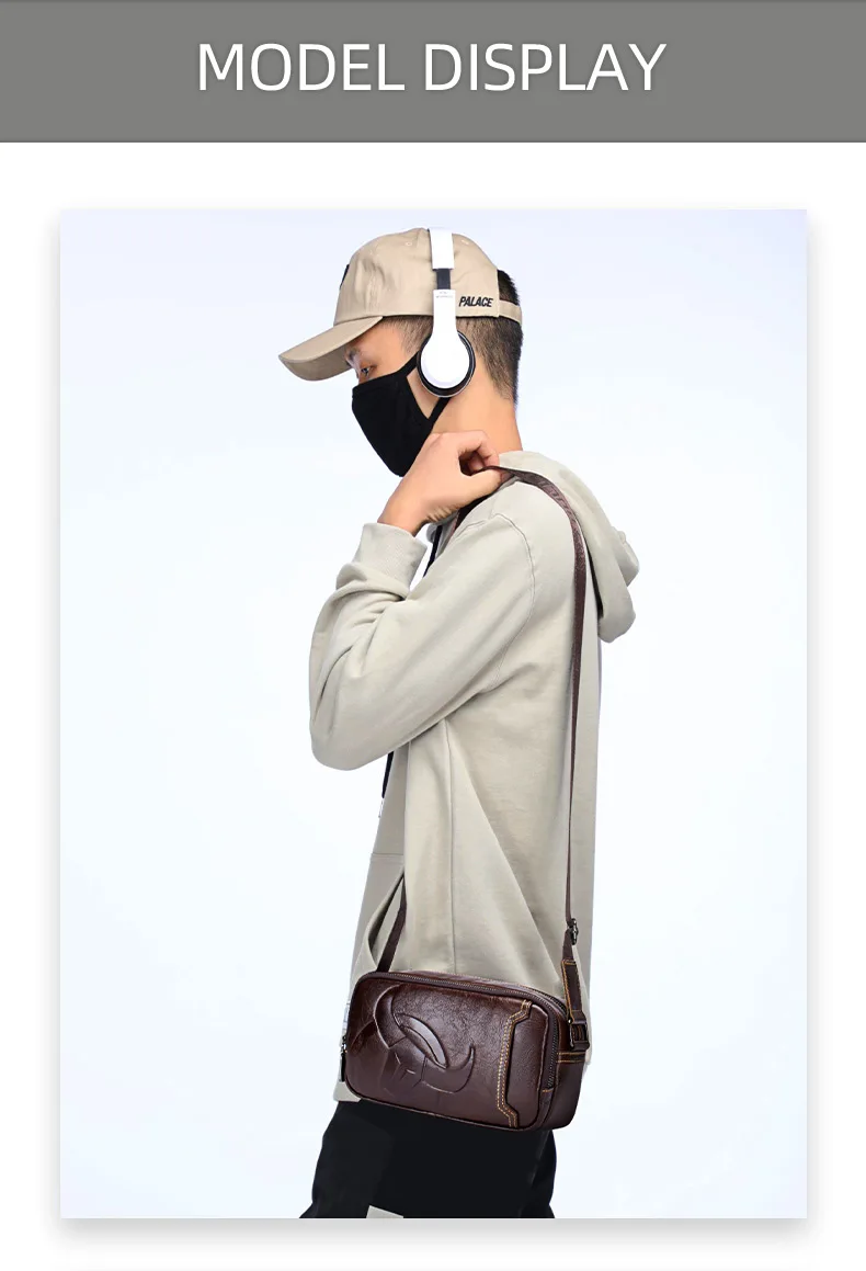 BULLCAPTAIN Brand Men's Crossbody Shoulder Bags High Quality Fashion Male Bages Business Man Messenger Bag Genuine Leather Bag's