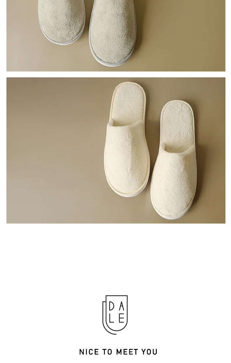 5Pairs/Lot Winter Cotton Slippers Men Women Hotel Disposable Slides Home Travel Sandals Hospitality Footwear One Size on Sale