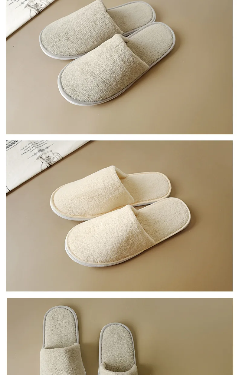 5Pairs/Lot Winter Cotton Slippers Men Women Hotel Disposable Slides Home Travel Sandals Hospitality Footwear One Size on Sale