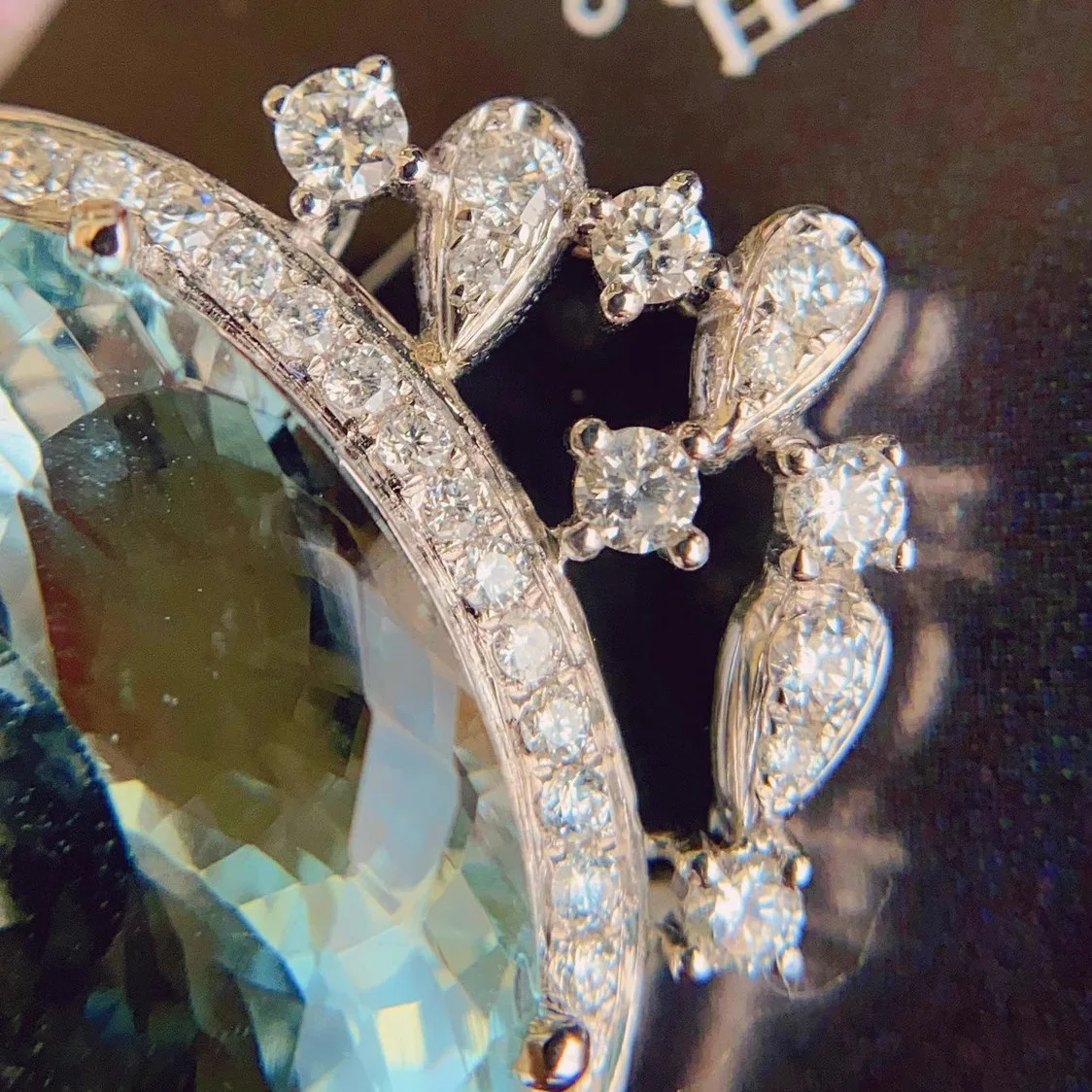 925 Silver Luxury Sea Blue Color Zircon Jewelry Long Tassel Water Drop Pendant Necklace Bridal Wedding Party Jewelry for Women
