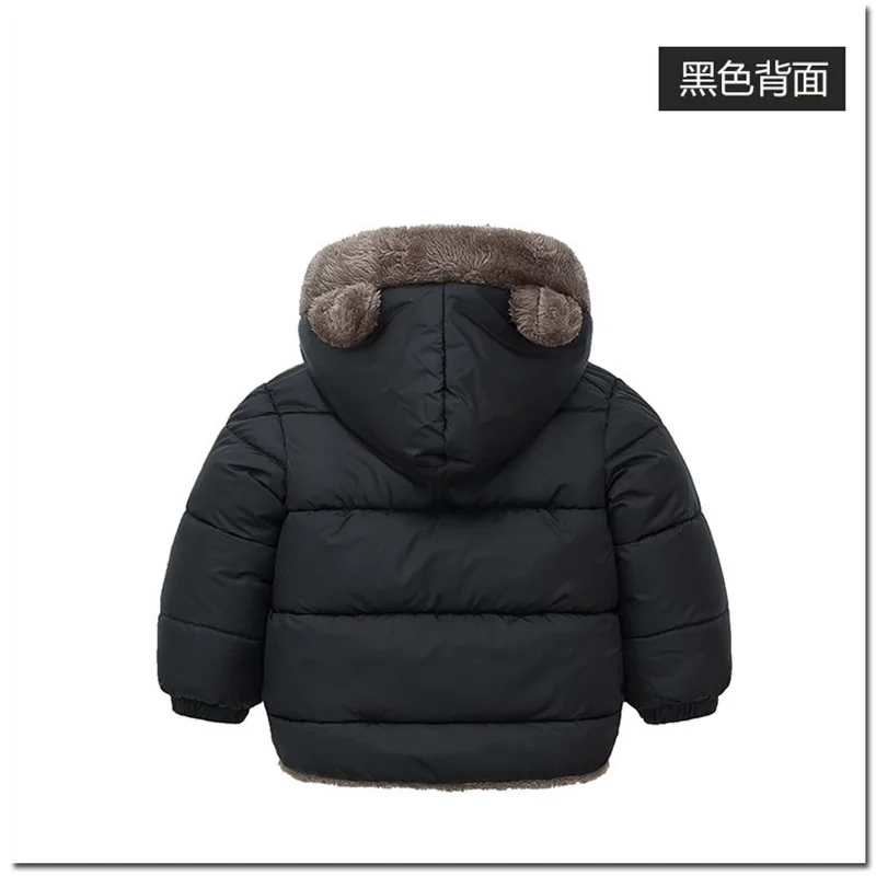 Baby Boys Girls Jacket Hooded Cotton Outerwear Children's Thick Fleece Coat Cashmere Padded Jackets Winter Boys Girls Warm Coats
