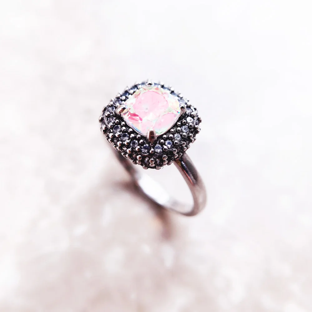 Ring Iridescent,Fine Jewerly For Women,2022 Spring Brand New Classic Vintage Gift In 925 Sterling Silver