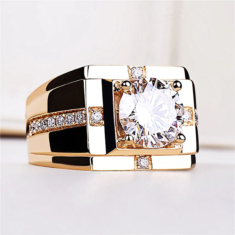 New Arrival Men Ring Adjustable Hot Selling Fashion Crystal Cross Square Pattern Ring S925 Silver For Boyfriend Anniversary Gift
