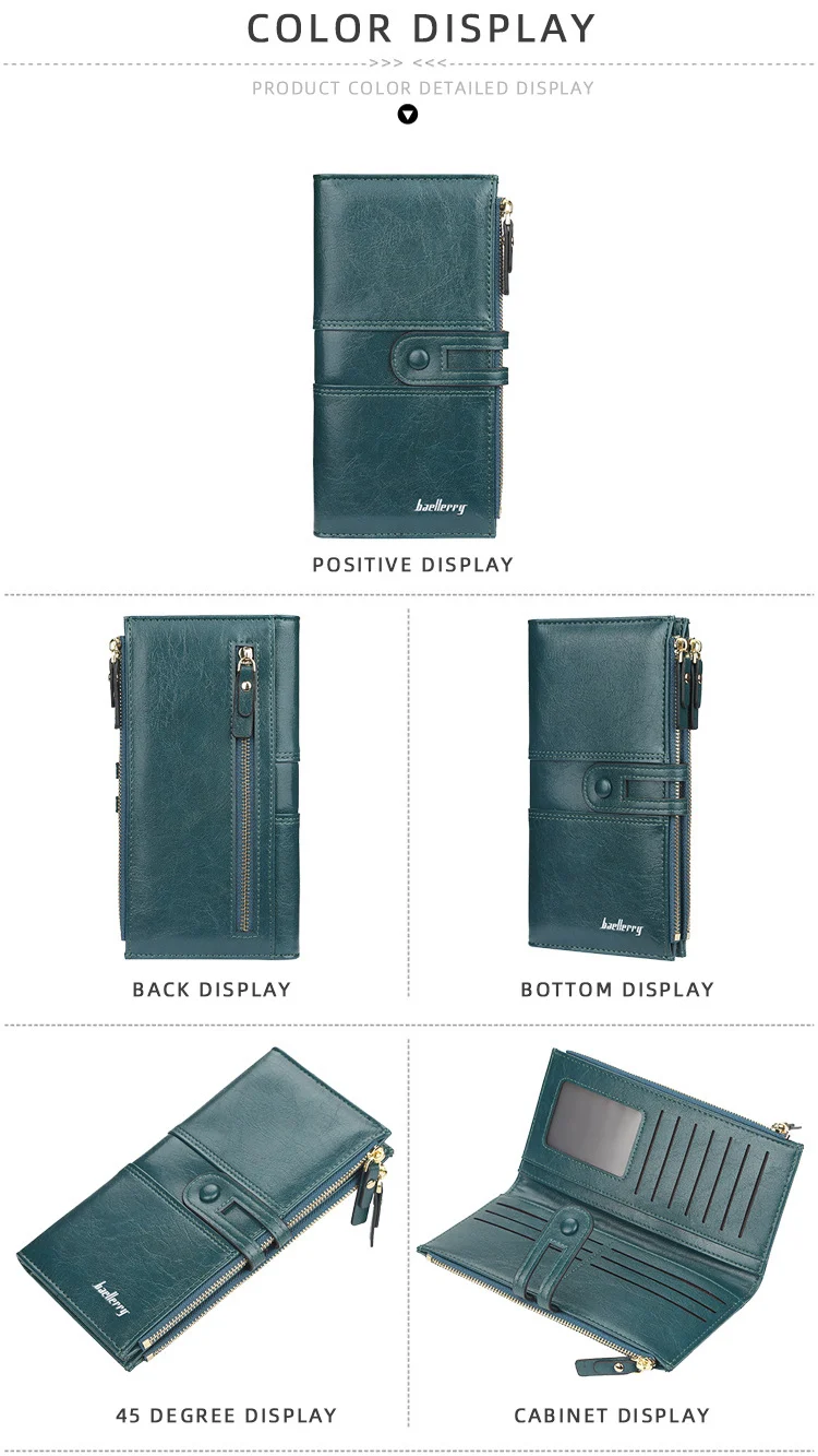 2023 Women Wallets Fashion Long PU Leather Top Quality Card Holder Classic Female Purse Zipper Brand Wallet For Women