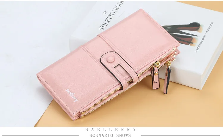 2023 Women Wallets Fashion Long PU Leather Top Quality Card Holder Classic Female Purse Zipper Brand Wallet For Women